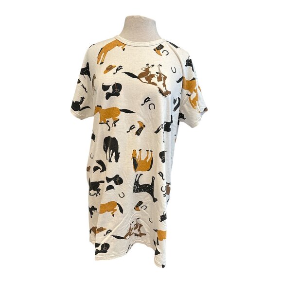 Hatley Equestrian Graphic T-Shirt For Adults - One Size - 100% Cotton - Made In - Picture 1 of 8